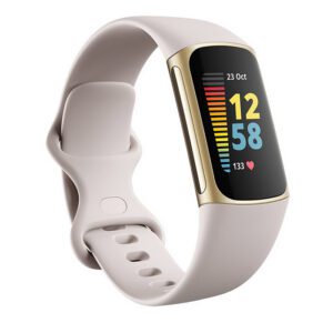 Fitbit Charge 5 Bianco Lunare  Oro Chiaro   Nuovo
