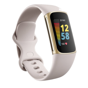 Fitbit Charge 5 Bianco Lunare Oro Chiaro Nuovo