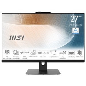 LCDPC MSI MODERN AM272P 1M-851IT 27"IPS FHD AG MM BLACK CORE 5-120U 8GBDDR5 SSD512GB W11PRO LAN WIFI BT HDMI 6USB WEB FINO:31/03