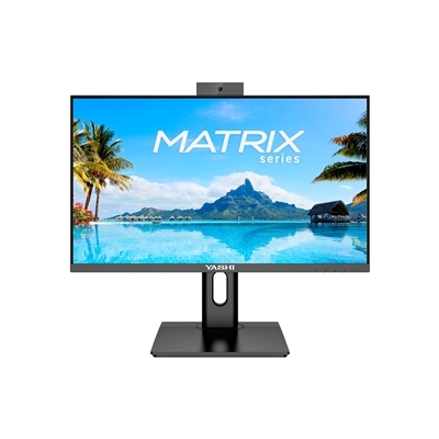 MONITOR YASHI MATRIX YZ2781 27" FHD IPS 1MS MM 1920X1080 BLACK 350CD/M2 HDMI DP WEBCAM REG.ALT. PIVOT TYPE-C 2YOC FINO:31/03