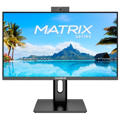 MONITOR YASHI MATRIX YZ2493 24" FHD 120HZ IPS FRAMELESS 1MS MM WEBCAM HDMI DP HUB USB REG. ALT. PIVOT VESA FINO:31/03