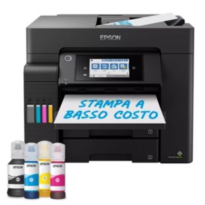 STAMPANTE EPSON MFC INK ECOTANK ET-5805 C11CJ30405 A4 4IN1 550FG F/R ADF USB LAN LCD TOUCH
