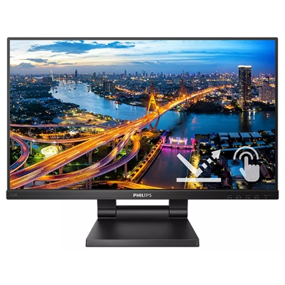 MONITOR SMOOTH-TOUCH PHILIPS LCD LED 21.5" 222B1TC/00 4MSSOFTBLUE MM FHD 1000:1 BLACK VGA HDMI DP 2XUSB3 VESAFINO:31/03