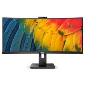 MONITOR PHILIPS LCD CURVED VA LED 34" WIDE 34B1U5600CH/00 4MSMM WQHD 3000:1 BLACK HDMI DP DOCK USB-C LAN WEBCAMFINO:31/03