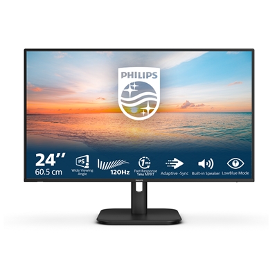 MONITOR PHILIPS LCD IPS LED 120HZ 23.8" WIDE 24E1N1200A/00 4MS MM FHD 1500:1 BLACK VGA HDMI DP VESA FINO:31/03