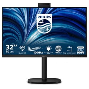 MONITOR PHILIPS LCD IPS LED 100HZ 31.5" WIDE 32BU3601H/00 4MS MM SOFTBLUE QHD 1000:1 BLACK 2XHDMI DP HUB USB WEBCAM L FINO:31/03