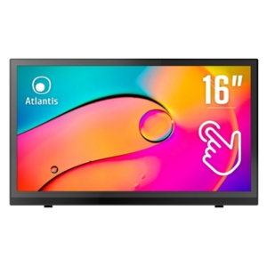 MONITOR TOUCH ATLANTIS MULTIMEDIALE 16" (15.6") A05-T16A-VHM 10 TOCCHI OD 15MS/TYP 16,6MS,CONT.1000:1 FULL HD 1080P - FINO:31/03