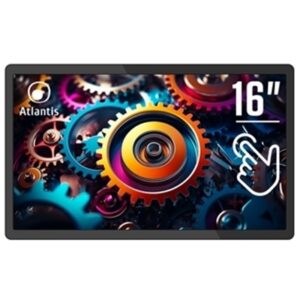 MONITOR OPEN FRAME TOUCH ATLANTIS MULTIMEDIALE 15.6" A05-D16W1 10 TOCCHI FULL HD, DP/HDMI/VGA, AUDIO IN. ALIMENTATORE EST.
