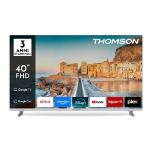 TV THOMSON 40" FRAME LESS 40FG2S15W GOOGLE TV DVB-T2/S2 HOTEL MODE FHD 1920X1080 WHITE CI+ SLOT 3XHDMI 2XUSB VESA FINO:31/03
