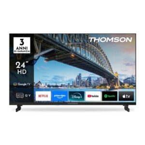 TV THOMSON 24" FRAME LESS 24HG2S15C (12 VOLT) GOOGLE TV DVB-T2/S2 HOTEL MODE HD 1366X768 BLACK CI+ SLOT 3XHDMI 2XUSBFINO:31/03