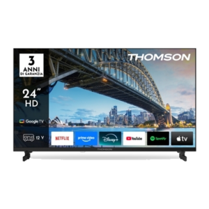 TV THOMSON 24" FRAME LESS 24HG2S15C (12 VOLT) GOOGLE TV DVB-T2/S2 HOTEL MODE HD 1366X768 BLACK CI+ SLOT 3XHDMI 2XUSBFINO:31/03