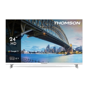 TV THOMSON 24" FRAME LESS 24HG2S15CW (12 VOLT) GOOGLE TV DVB-T2/S2 HOTEL MODE HD 1366X768 WHITE CI+ SLOT 3XHDMI 2XUSB FINO:31/03