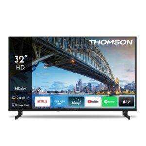 TV THOMSON 32" FRAME LESS 32HG2S15K GOOGLE TV DVB-T2/S2 HOTEL MODE HD 1366X768 BLACK CI+ SLOT 2XHDMI 2XUSB FINO:31/03