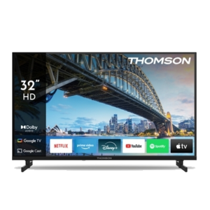 TV THOMSON 32" FRAME LESS 32HG2S15K GOOGLE TV DVB-T2/S2 HOTEL MODE HD 1366X768 BLACK CI+ SLOT 2XHDMI 2XUSB FINO:31/03