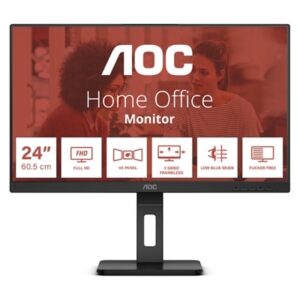 MONITOR AOC LCD IPS LED 24" WIDE FRAMELESS 24E3QAF 4MS MM FHD 1000:1 BLACK REG.ALT. PIVOT VGA HDMI DP VESA FINO:31/03