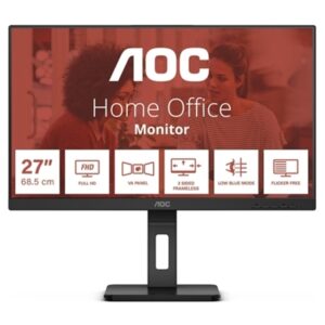 MONITOR AOC LCD IPS LED 27" WIDE FRAMELESS 27E3QAF 4MS MM FHD 1000:1 BLACK REG.ALT. PIVOT VGA HDMI DP VESA FINO:31/03