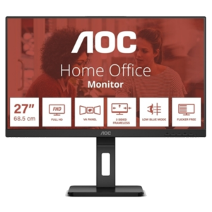 MONITOR AOC LCD IPS LED 27" WIDE FRAMELESS 27E3QAF 4MS MM FHD 1000:1 BLACK REG.ALT. PIVOT VGA HDMI DP VESA FINO:31/03