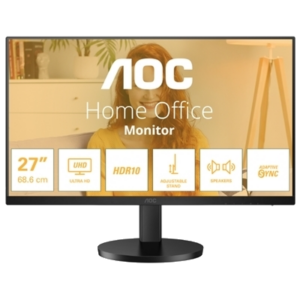 MONITOR AOC LCD IPS 27" WIDE FRAMELESS U27B3AF 4MS MM UHD 1000:1 BLACK 2XHDMI DP REG.ALT. VESA FINO:31/03