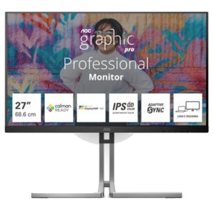 MONITOR AOC LCD IPS QD 27" WIDE FRAMELESS Q27U3CV 4MS MM QHD 1000:1 BLACK HDMI DP USB-C VESA FINO:31/03