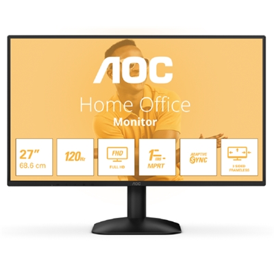 MONITOR AOC LCD IPS 120HZ 27" WIDE FRAMELESS 27B31H 4MS FHD 1500:1 BLACK VGA HDMI VESA FINO:31/03