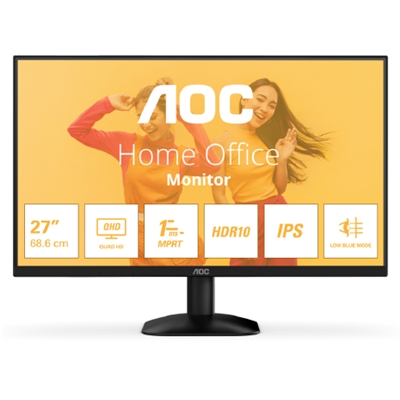 MONITOR AOC LCD IPS 27" WIDE FRAMELESS Q27B35E 1MS QHD 1500:1 BLACK HDMI DP VESA FINO:31/03