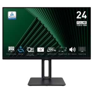MONITOR MSI PRO MP245PG 23.8" IPS AG FHD 16:9 100HZ 1MS HDMI DP D-SUB VESA BLACK FINO:03/04