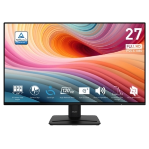 MONITOR MSI PRO MP271A E2 27" IPS AG FHD 16:9 MM 1500:1 1MS 120HZ LESS BLUE LIGHT PRO VGA HDMI DP VESA BLACK FINO:03/04