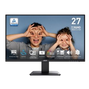 MONITOR MSI PRO MP273U 27" IPS AG UHD 16:9 MM 1000:1 4MS 2XHDMI DP VESA BLACK FINO:03/04