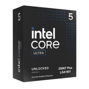 CPU INTEL CORE ULTRA 5 250KF PLUS 4,2GHZ (5,3GHZ TURBO) 18CORE BX80768250KF 30MB LGA1851 125W BOX NO FAN GAR. 3ANNI