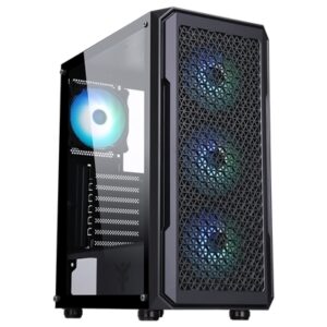 CABINET ITEK SIX TRIANGLE - GAMINGMIDDLE TOWER, 4X12CM ARGB FAN,USB3, SIDE PANEL TEMP GLASS (ITGCAST33B)
