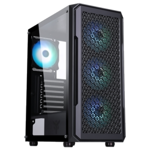 CABINET ITEK SIX TRIANGLE - GAMINGMIDDLE TOWER, 4X12CM ARGB FAN,USB3, SIDE PANEL TEMP GLASS (ITGCAST33B)
