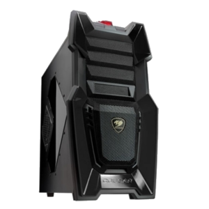 CABINET MIDI TOWER COUGAR 106HM60 CHALLENGER BLACK NERO 268X514X523MM 7SLOT 3X5,25" 1X3,5" 3X2,5" VETRO 1XFAN RED