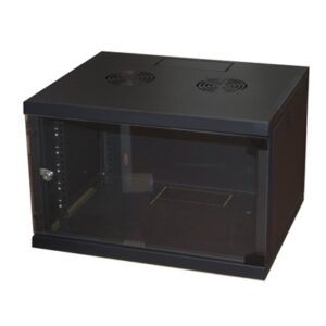 RACK19" ARMADIO7U LK1907UN A PARETE L540XP450XA350 NERO CON PORTA IN VETRO - ASSEMBLATO