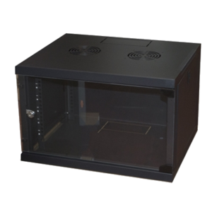 RACK19" ARMADIO7U LK1907UN A PARETE L540XP450XA350 NERO CON PORTA IN VETRO - ASSEMBLATO