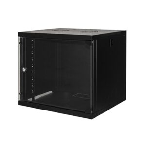 RACK19" ARMADIO9U LK1909UN A PARETE L540XP450XA485 NERO CON PORTA IN VETRO - ASSEMBLATO FINO:31/03