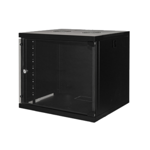 RACK19" ARMADIO9U LK1909UN A PARETE L540XP450XA485 NERO CON PORTA IN VETRO - ASSEMBLATO FINO:31/03