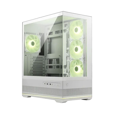 CABINET ATX MINI TOWER MSI MAG PANO 110R PZ WHITE 3XUSB 7XSLOT 4XFAN-120MMARGB ATX MICRO-ATX MINI-ATX 420X225X485MM V FINO:10/04