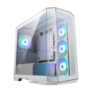 CABINET ATX MICRO TOWER MSI MAG PANO M100R PZ WHITE 2XUSB 5XSLOT 4XFAN-120MMARGB MICRO-ATX ITX 488X235X453MM VETRO TE FINO:10/04