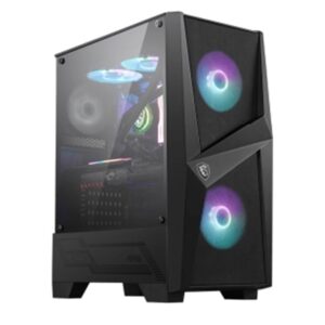 CABINET ATX MIDI TOWER MSI MAG FORGE 100R 2XUSB 7XSLOT 3XFAN-120MMARGB ATX MICRO-ATX MINI-ITX 421X210X499MM VETRO TEM FINO:10/04