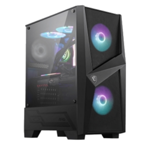 CABINET ATX MIDI TOWER MSI MAG FORGE 100R 2XUSB 7XSLOT 3XFAN-120MMARGB ATX MICRO-ATX MINI-ITX 421X210X499MM VETRO TEM FINO:10/04