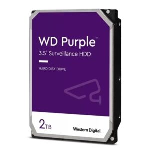 HARD DISK SATA3 3.5" 2000GB(2TB) WD23PURZ WD 64MB CACHE 5400RPM PURPLE VIDEOSORVEGLIANZA 24X7