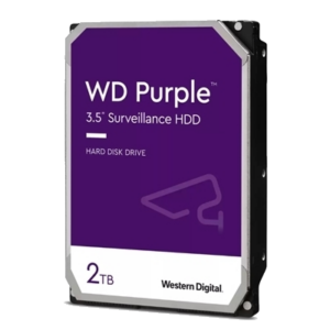 HARD DISK SATA3 3.5" 2000GB(2TB) WD23PURZ WD 64MB CACHE 5400RPM PURPLE VIDEOSORVEGLIANZA 24X7
