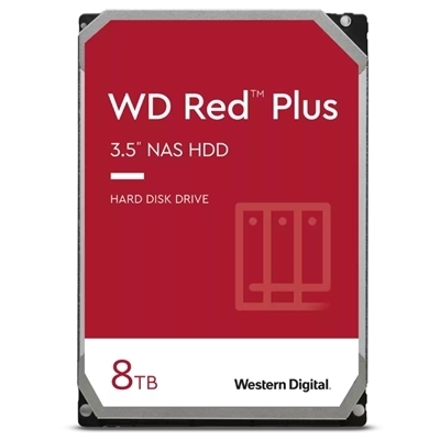 HARD DISK SATA3 3.5" X NAS 8000GB(8TB) WD80EFPX WD RED PLUS 256MB CACHE 5640RPM FINO A 8 ALLGGIAMENTI