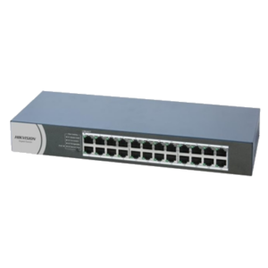 SWITCH 24P GIGABIT RJ45 HIKVISION DS-3E0524R-O UNMANAGED SWITCH - IN ACCIAIO - MONTABILE SU RACK 13" FINO:31/03
