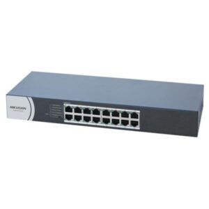 SWITCH 16P GIGABIT RJ45 HIKVISION DS-3E0516R-O UNMANAGED SWITCH - IN ACCIAIO - MONTABILE SU RACK 13" FINO:31/03
