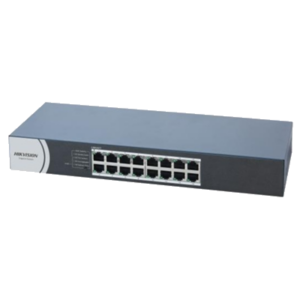 SWITCH 16P GIGABIT RJ45 HIKVISION DS-3E0516R-O UNMANAGED SWITCH - IN ACCIAIO - MONTABILE SU RACK 13" FINO:31/03