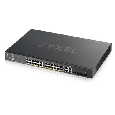 SWITCH ZYXEL GS192024HPV2-EU0101F 24P GIGA POE +4P DUAL PERS. GIGA-NEBULAFLEX-IPV6,VLAN,RACK 19" FREE NEBULA BASIC- FINO:31/03
