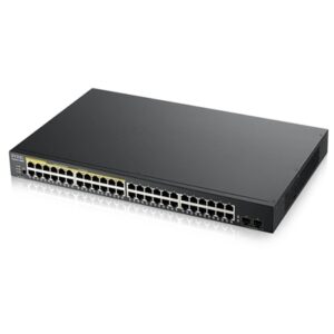 SWITCH ZYXEL GS190048HPV2-EU0101F 48P GIGA -24P POE EROG.FINO 170W + 2P SFP GIGABIT, IPV6,VLAN,RACK 19" GAR. A VITA