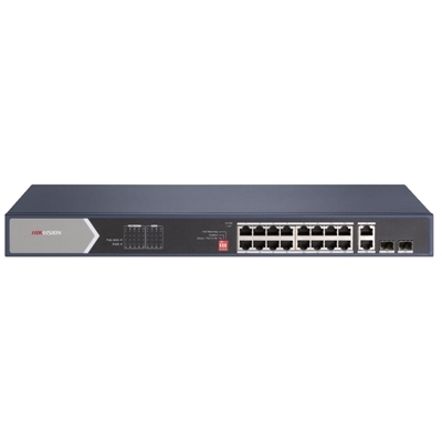 SWITCH 16P LAN GIGABIT HIKVISION DS-3E0520HP-E 16P POE 2P RJ45 -2 SFP UPLINK - DESKTOP - 802.3AF/AT/BT, PORT 1-4 SUPP FINO:31/03