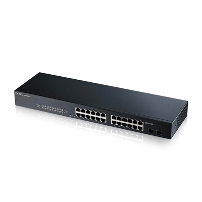 SWITCH 24P LAN GIGABIT ZYXEL GS1900-24-EU0102F SWITCH WEB MANAGED 24P GIGA+2P SFP GIGABIT- IPV6,VLAN, RACK 19"- GAR.A VITA